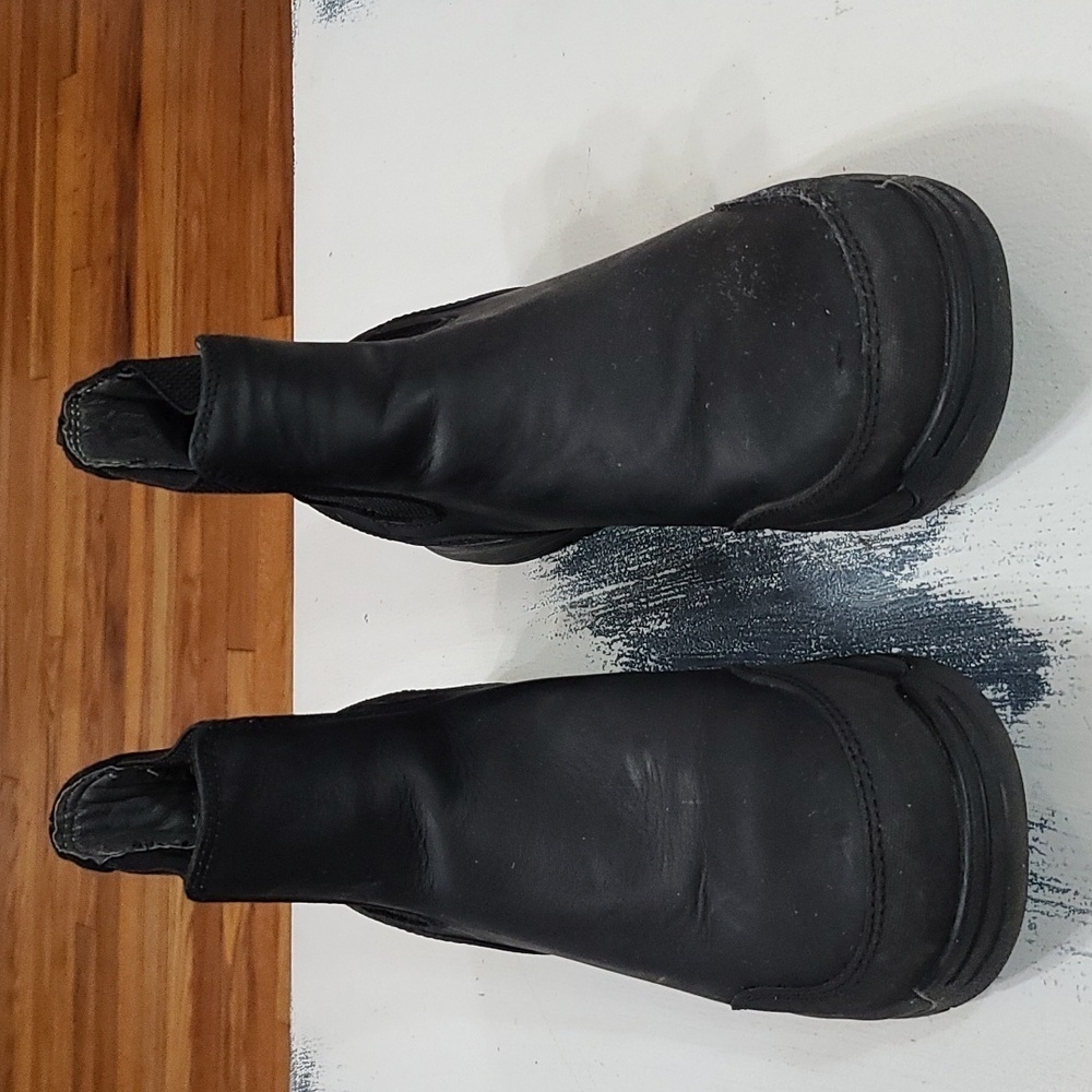 Bogs Womens Ankle Workboots Black Steel Toe? Bio-Grip Oil/Slip Resistant 9.5 GUC